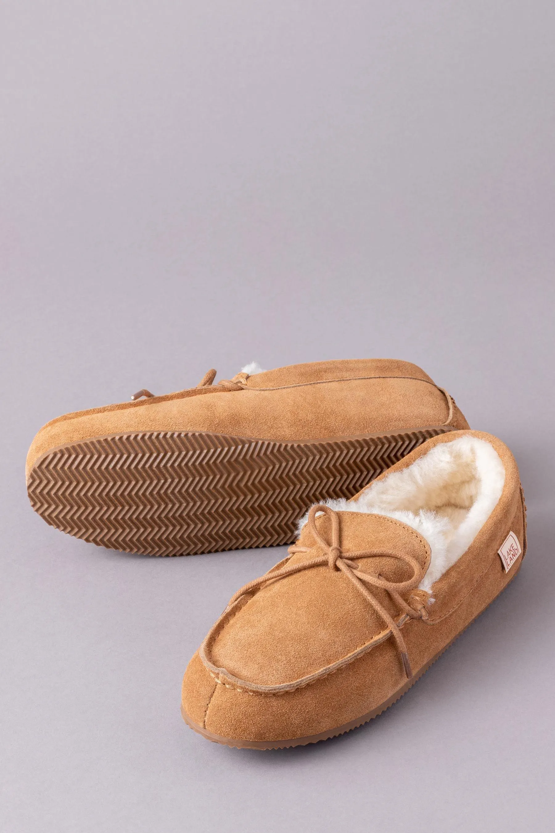 Lakeland Leather - Pantofole a mocassino da uomo in montone