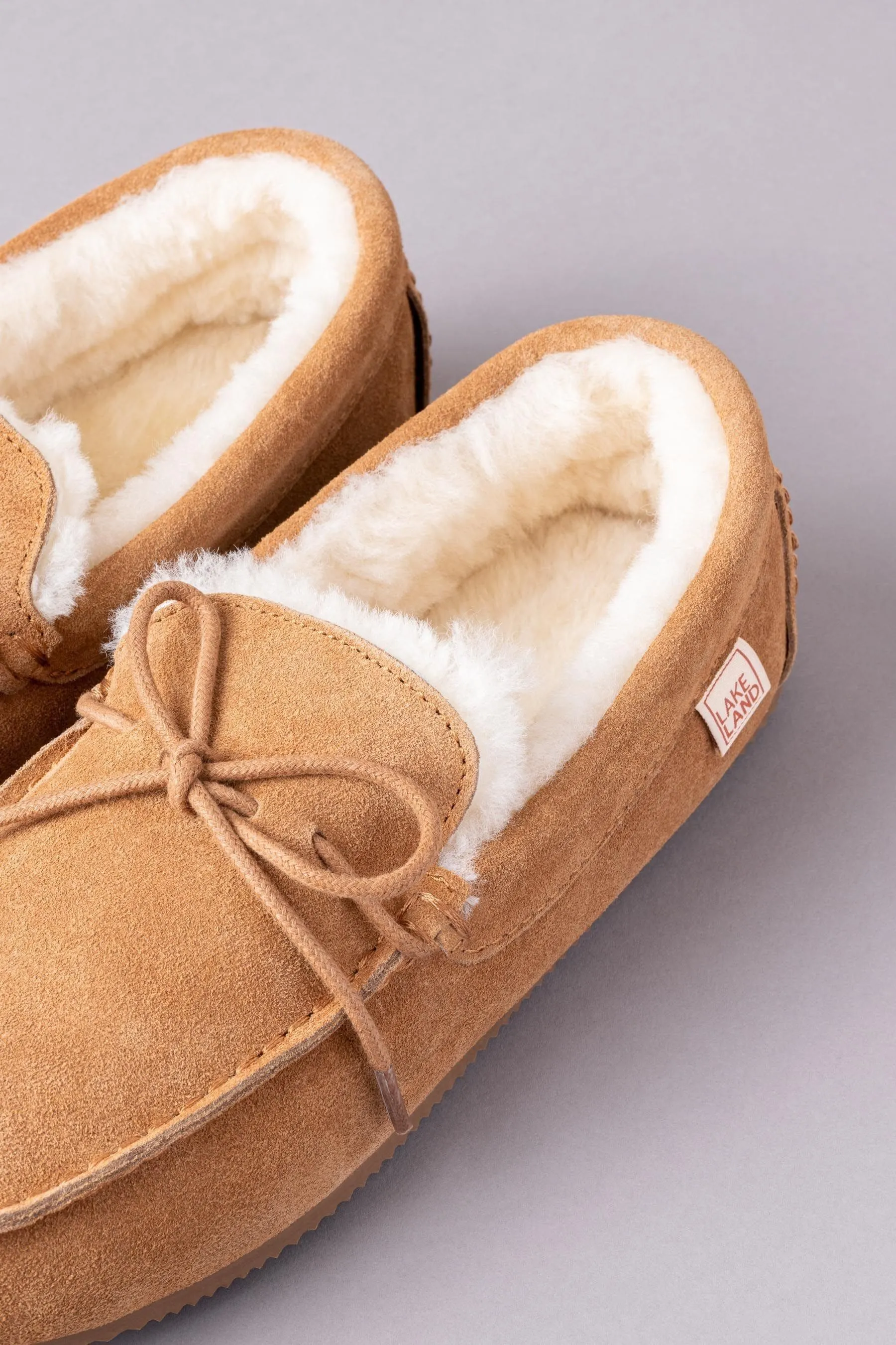 Lakeland Leather - Pantofole a mocassino da uomo in montone