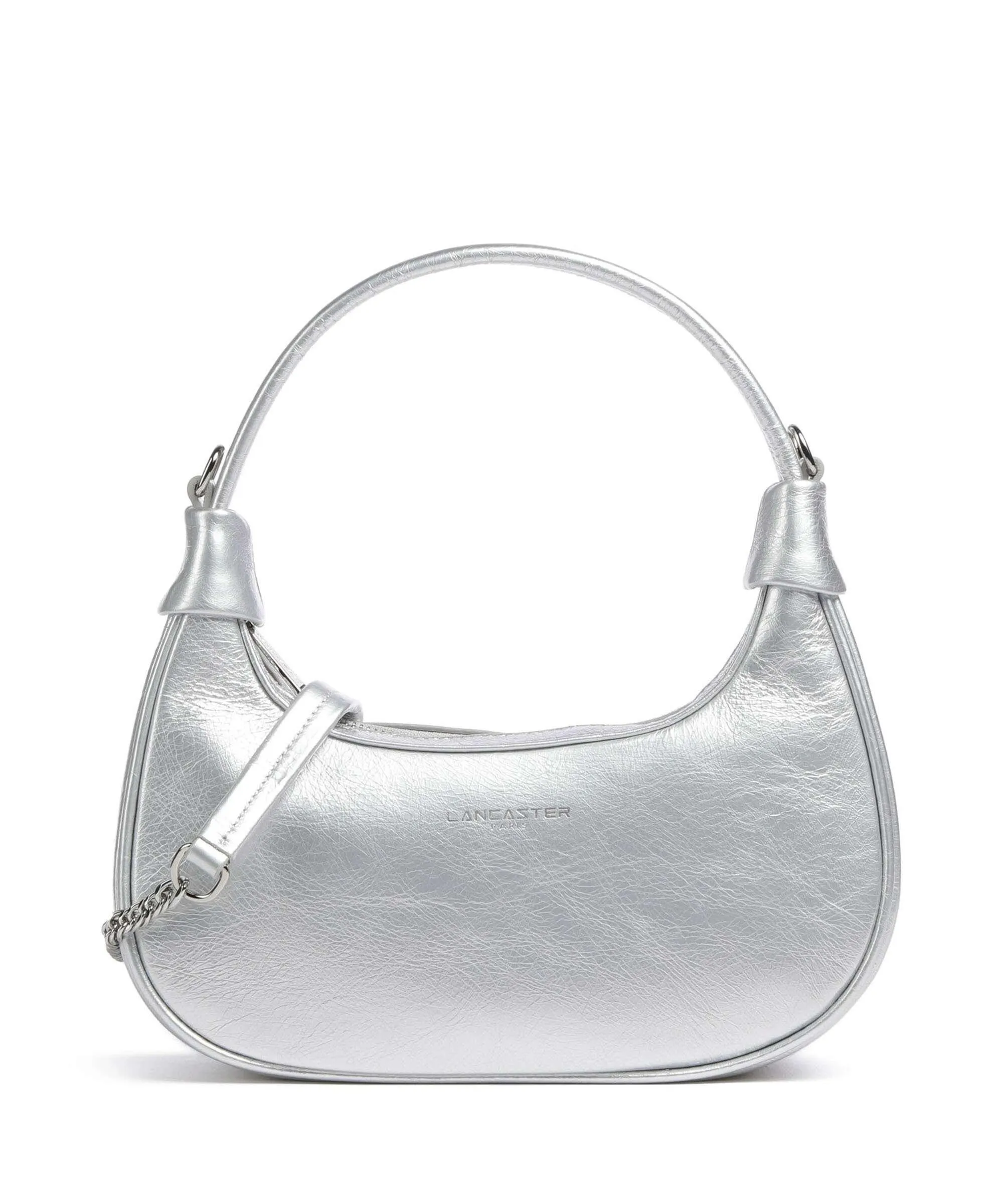  Lancaster Donna Aura Borsa a spalla morbida pelle bovina argento  