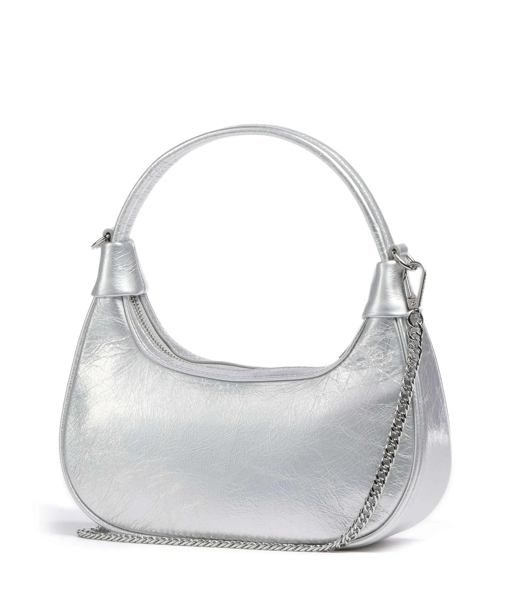  Lancaster Donna Aura Borsa a spalla morbida pelle bovina argento  