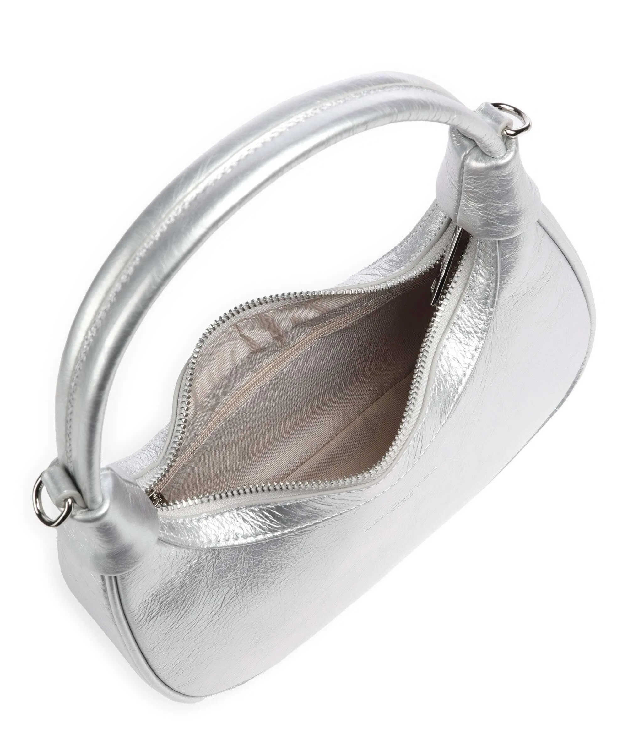  Lancaster Donna Aura Borsa a spalla morbida pelle bovina argento  