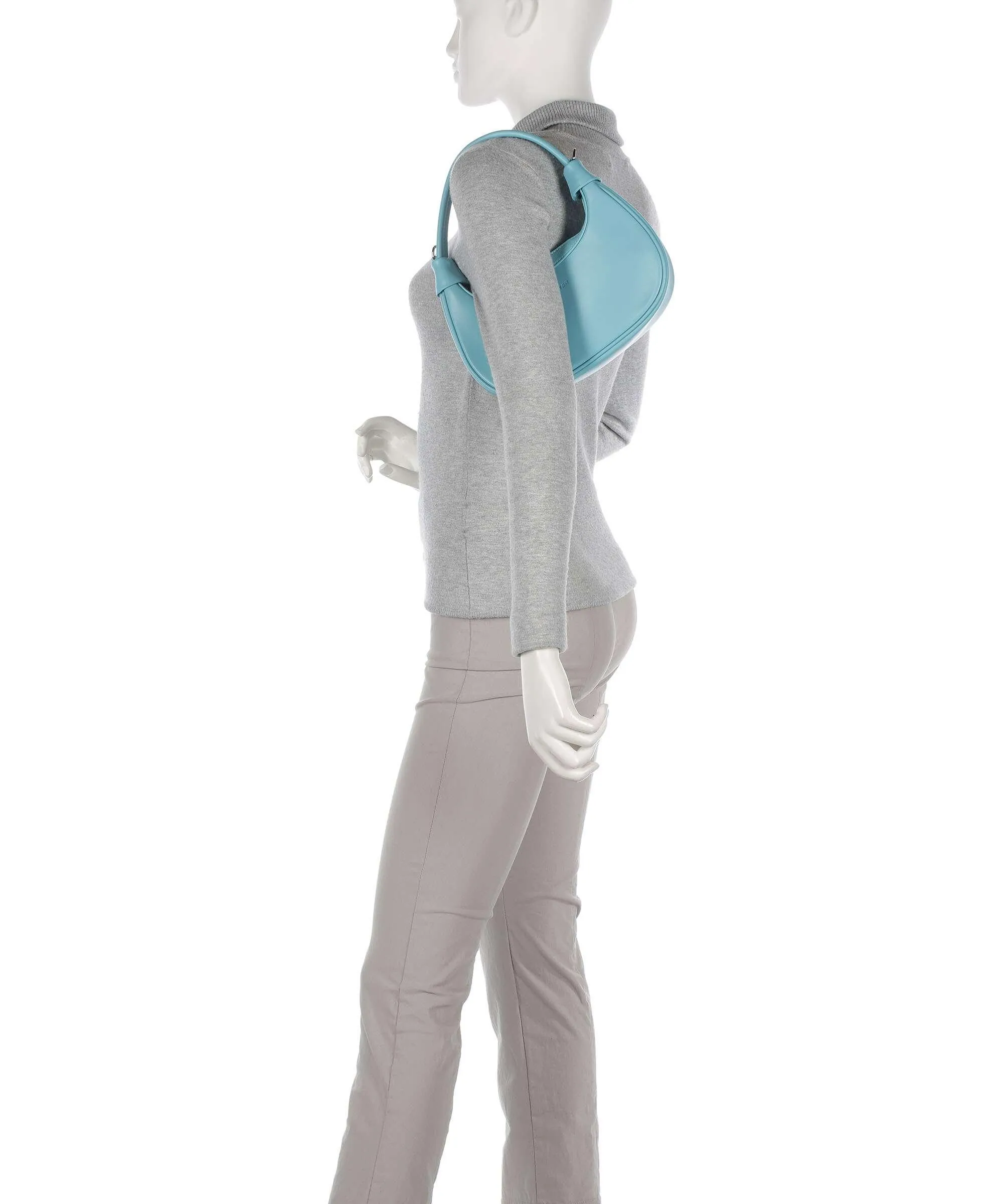  Lancaster Donna Aura Borsa a spalla morbida pelle bovina blu chiaro  