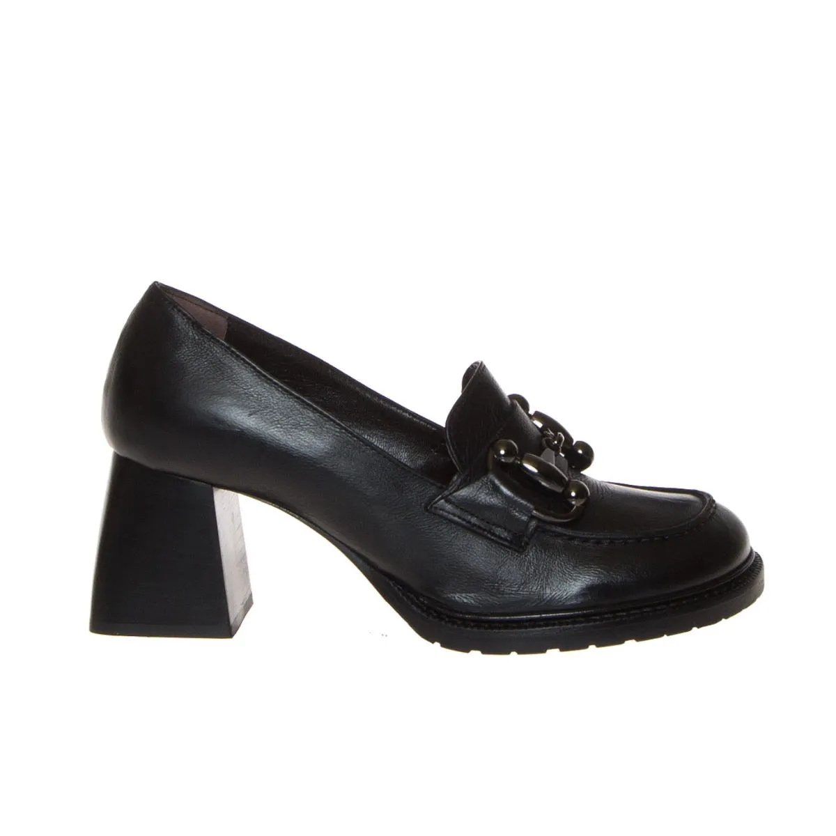 LAURA BELLARIVA 8211-5 MOCASSINO PELLE NERO MORSETTO  