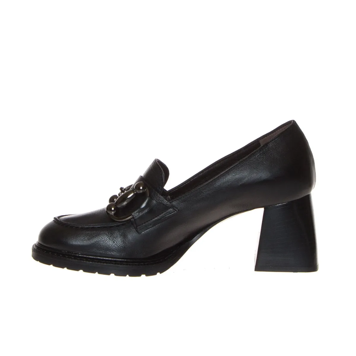 LAURA BELLARIVA 8211-5 MOCASSINO PELLE NERO MORSETTO  