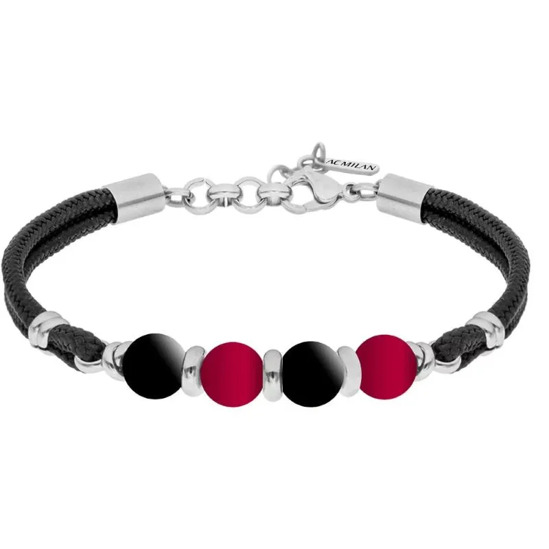 LOWELL AC MILAN BRACCIALE PIETRE PELLE