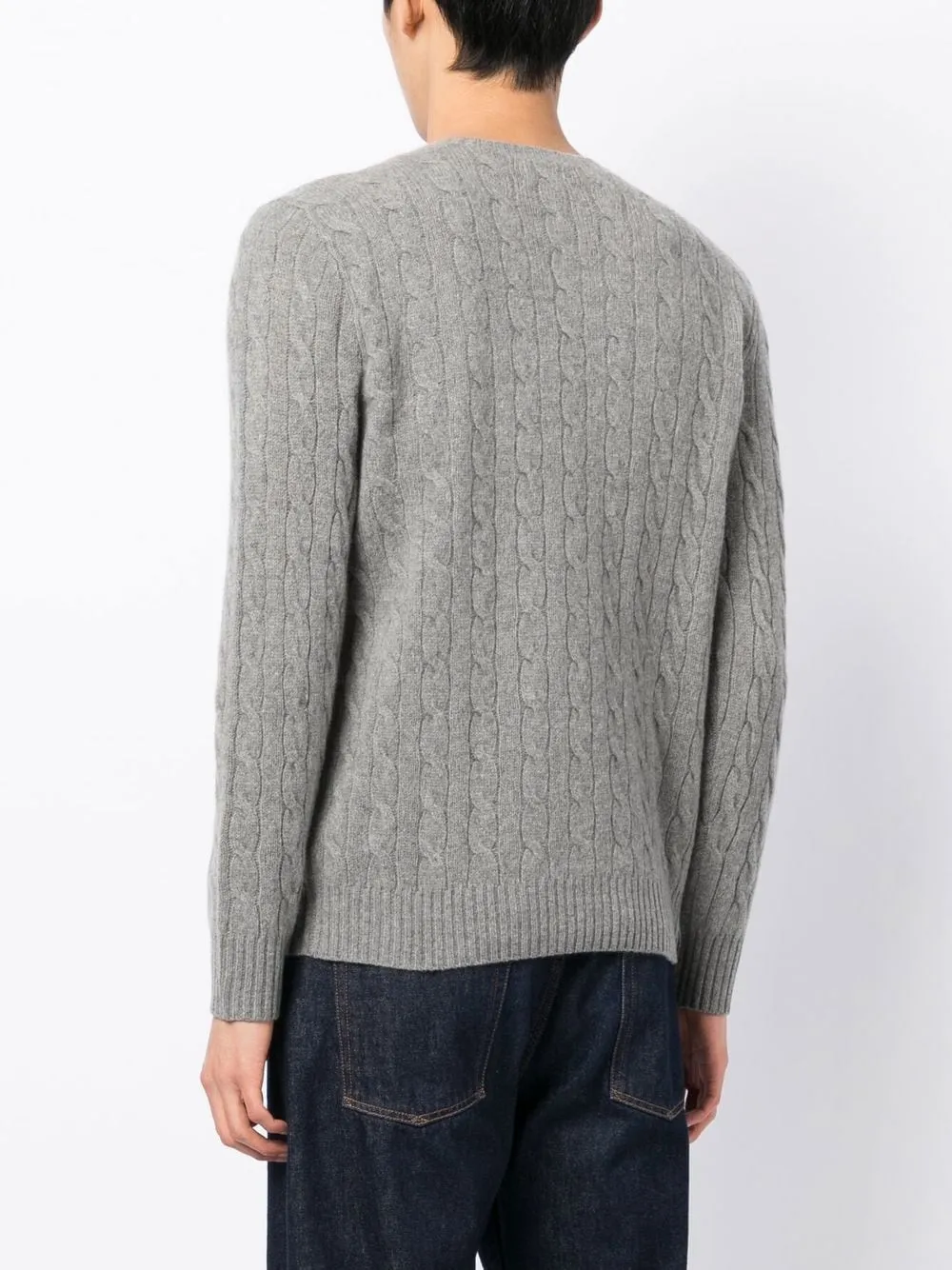 Maglia in lana e cashmire a trecce