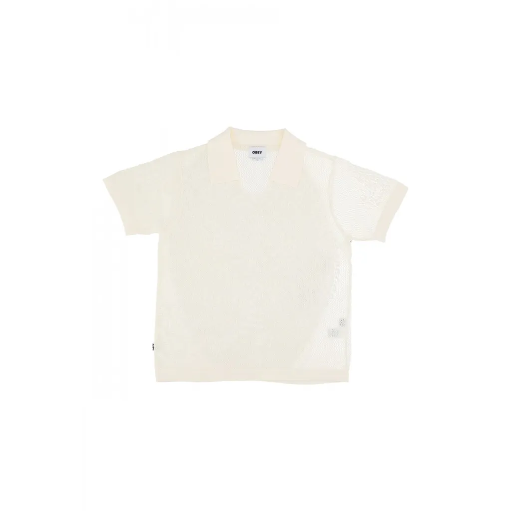 maglietta donna briana open knit shirt UNBLEACHED