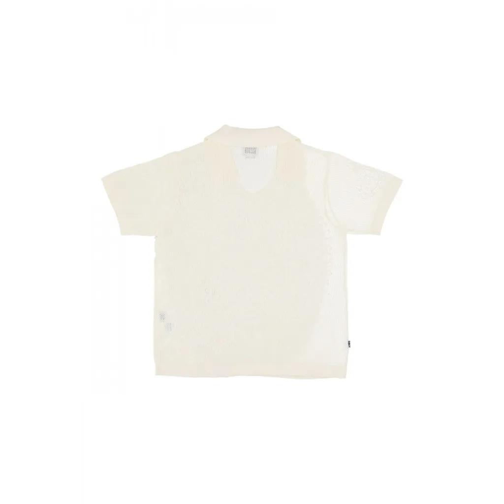 maglietta donna briana open knit shirt UNBLEACHED