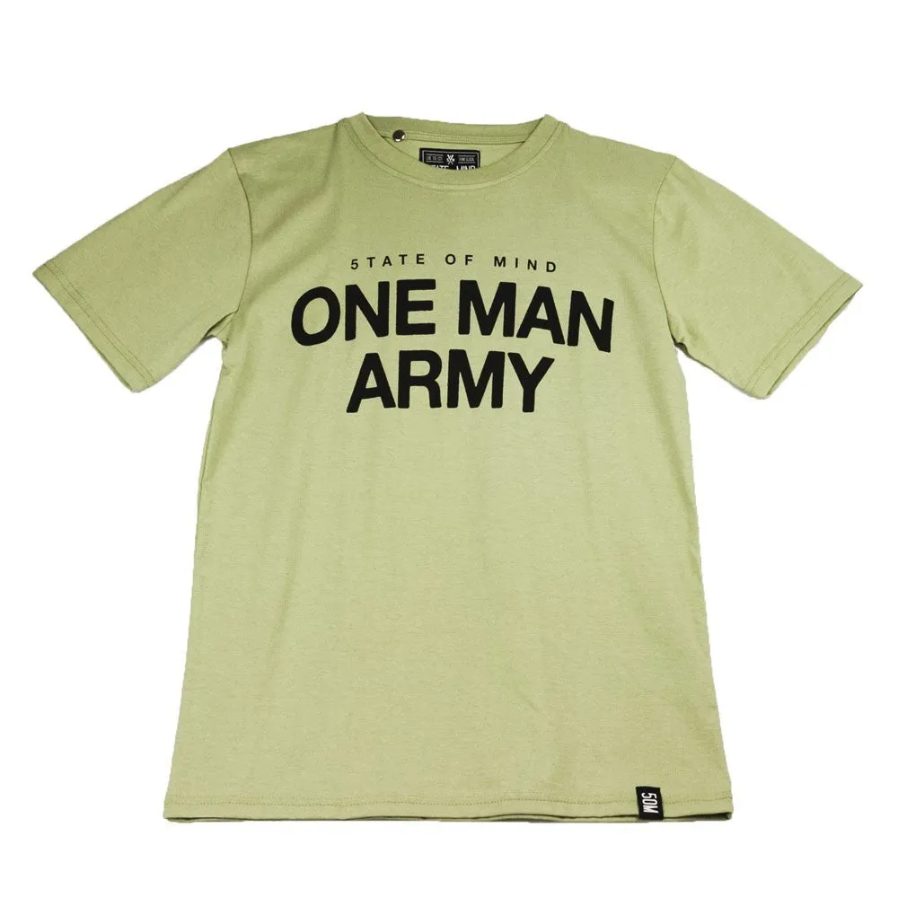Maglietta Uomo One Man Army Tee Verde Pistacchio