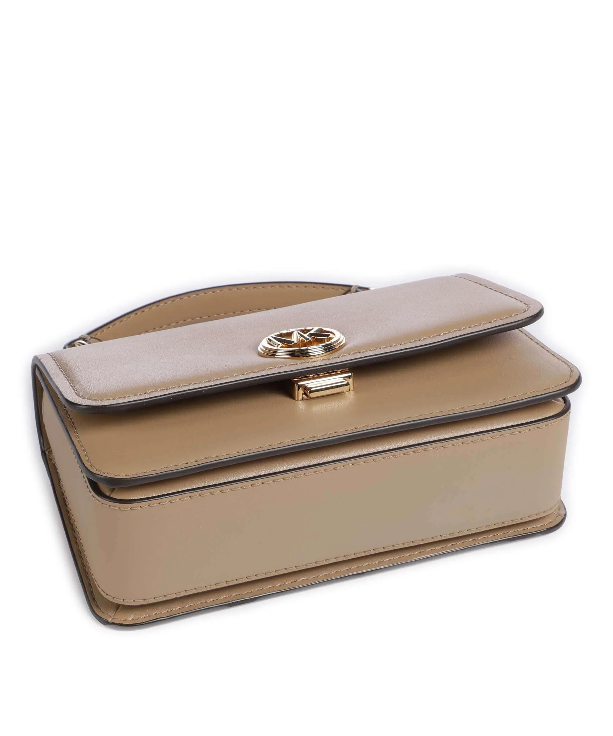  Michael Kors Delancey Borsa a tracolla pelle di vacchetta finemente grana marrone chiaro  