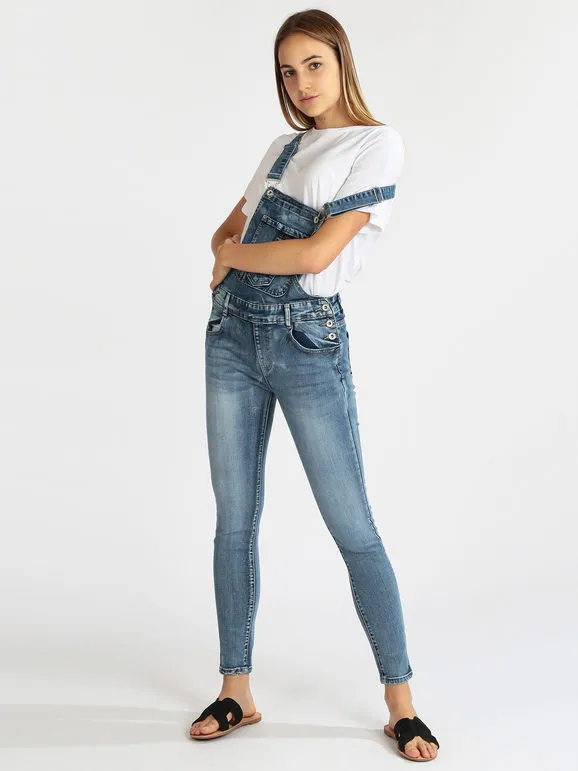 Miss Natalie Salopette longue en jean