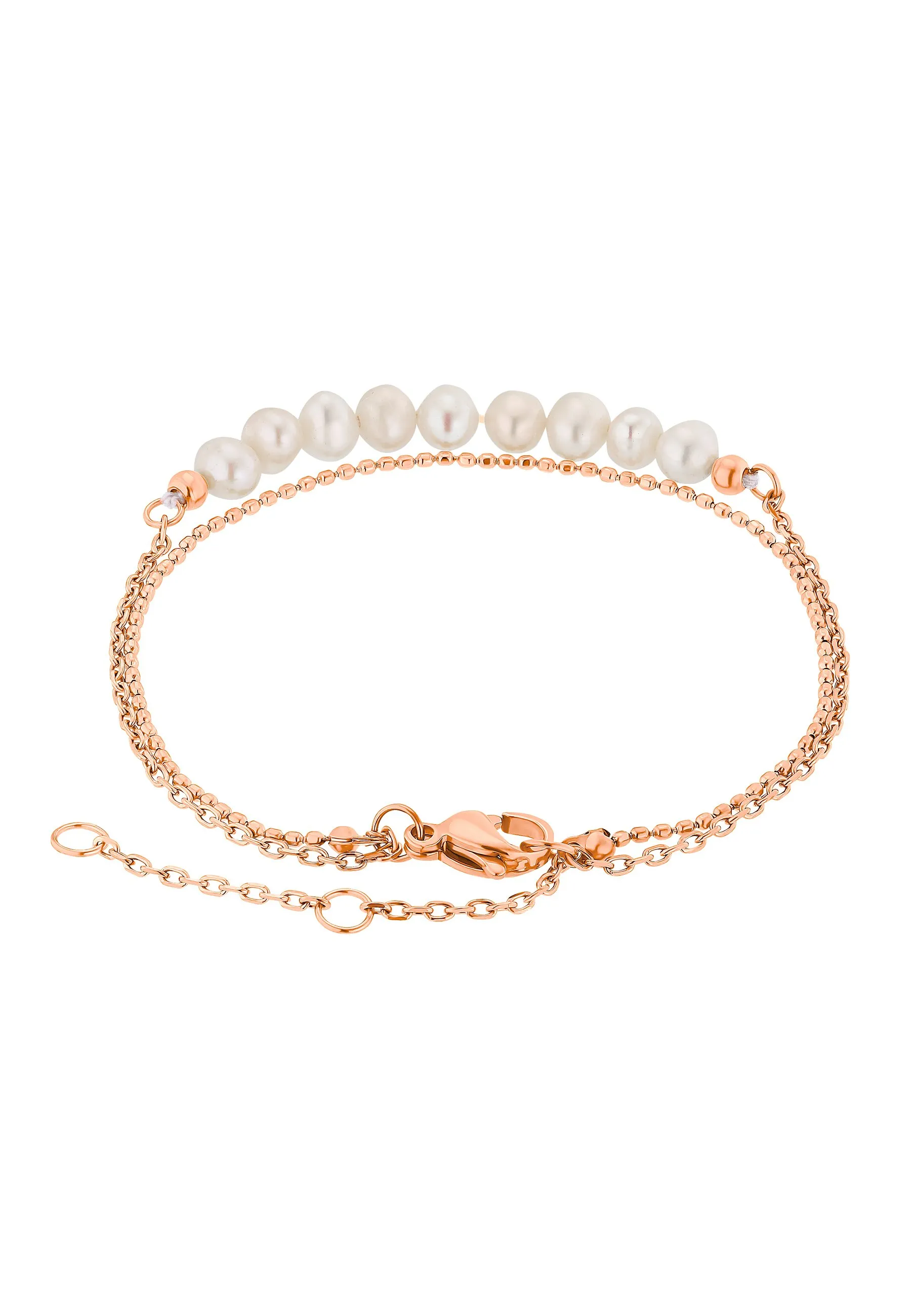 MIT PERLE TONY SILBERFARBEND POLIERT - Bracciale