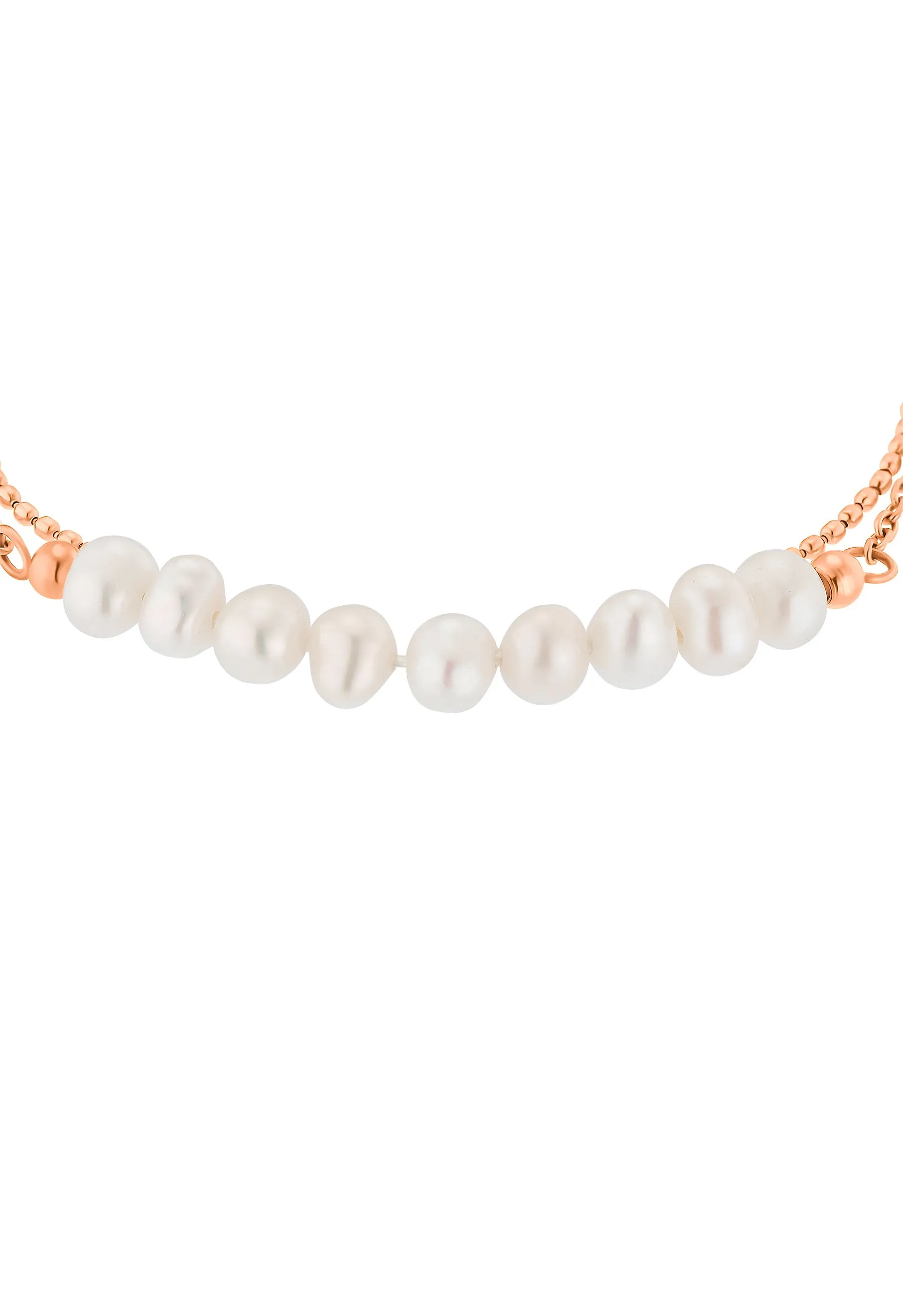 MIT PERLE TONY SILBERFARBEND POLIERT - Bracciale