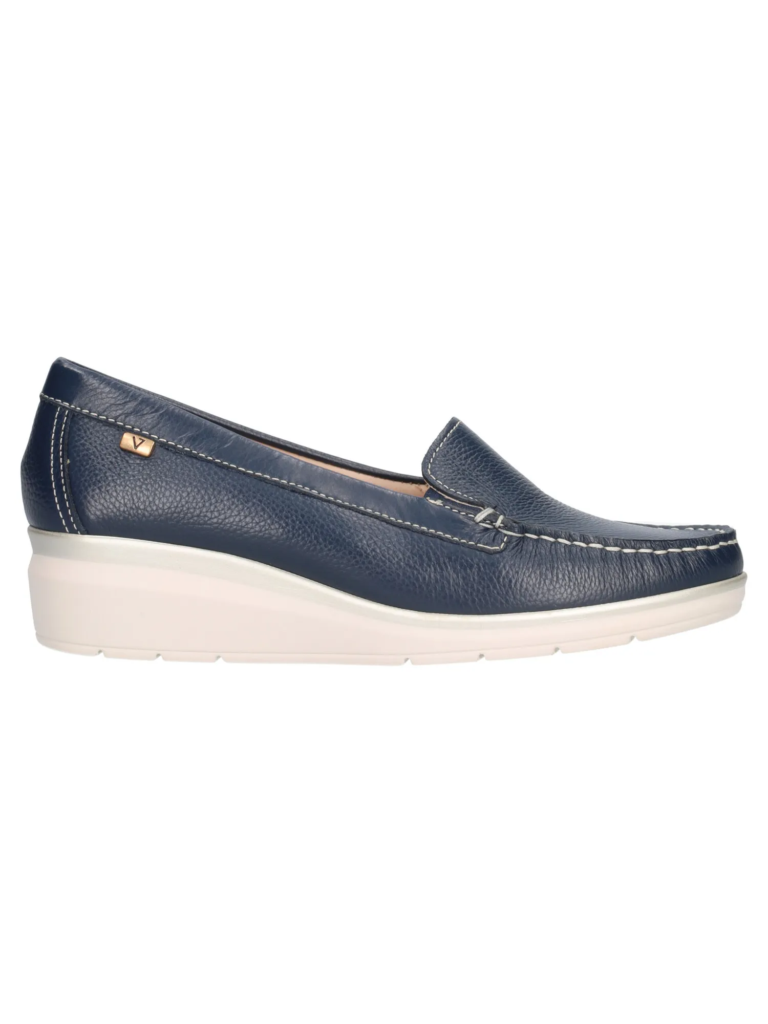 Mocassino con zeppa Valleverde da donna blu