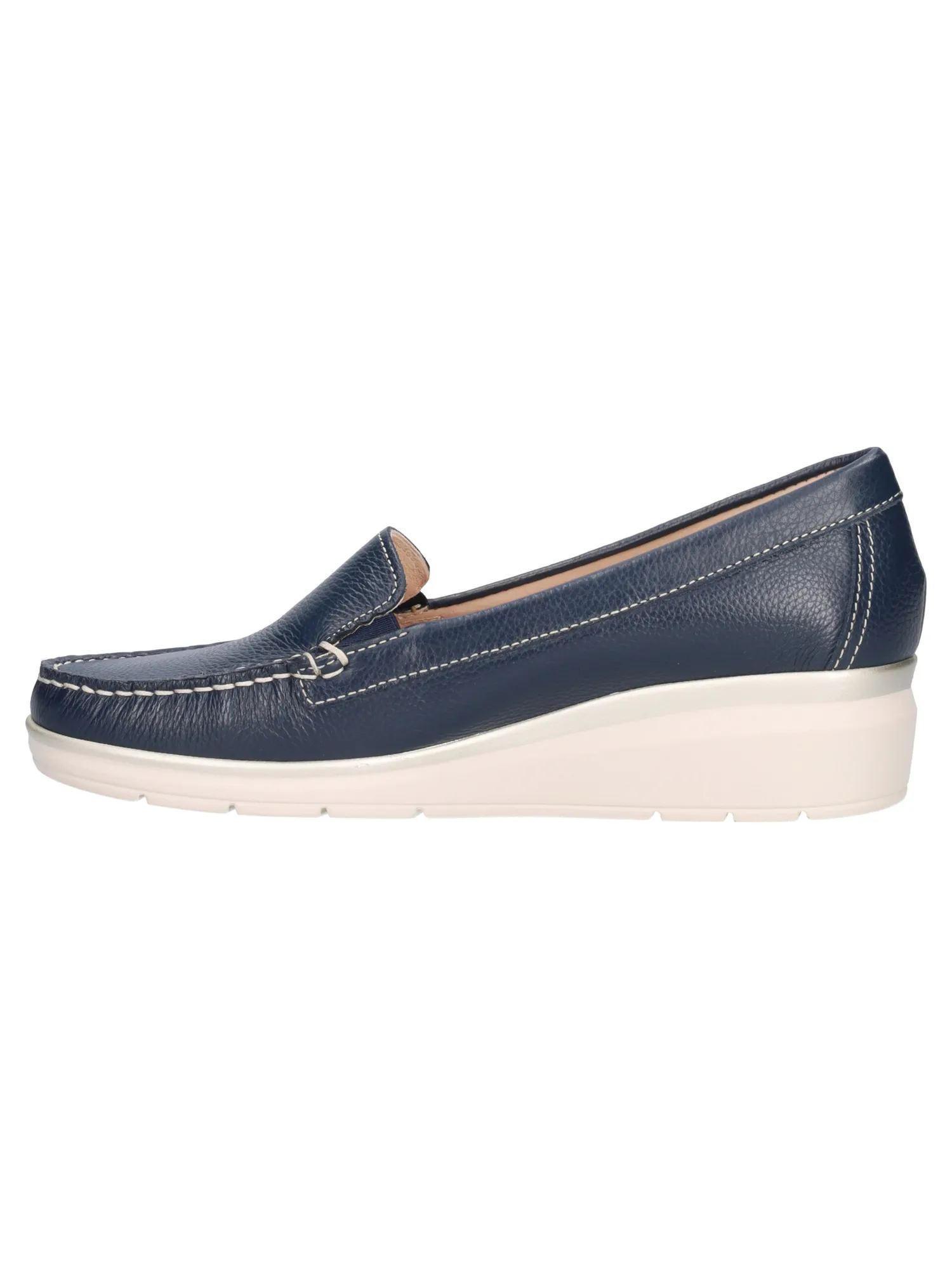 Mocassino con zeppa Valleverde da donna blu