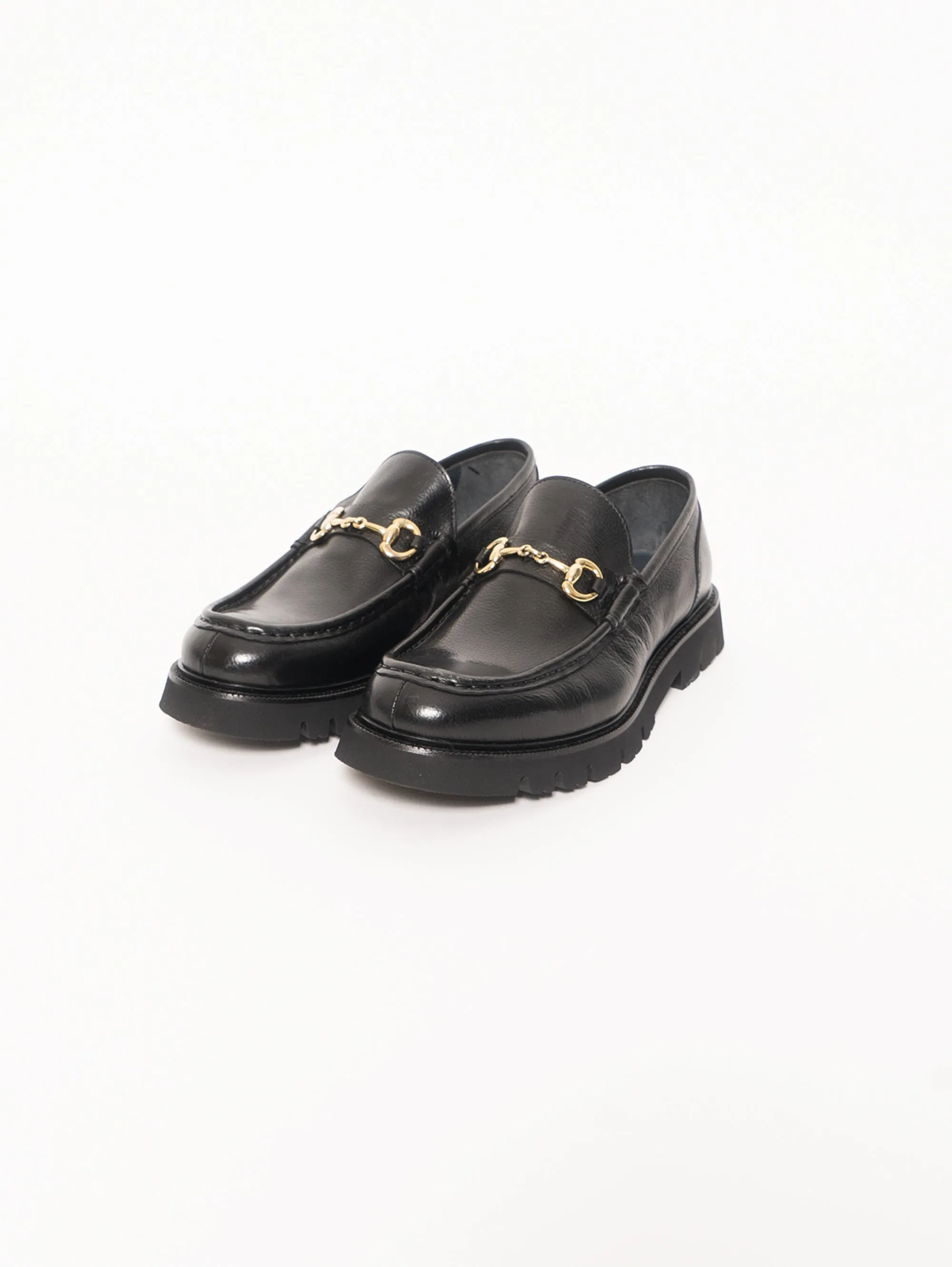 Mocassino in Pelle Martellata - Nero