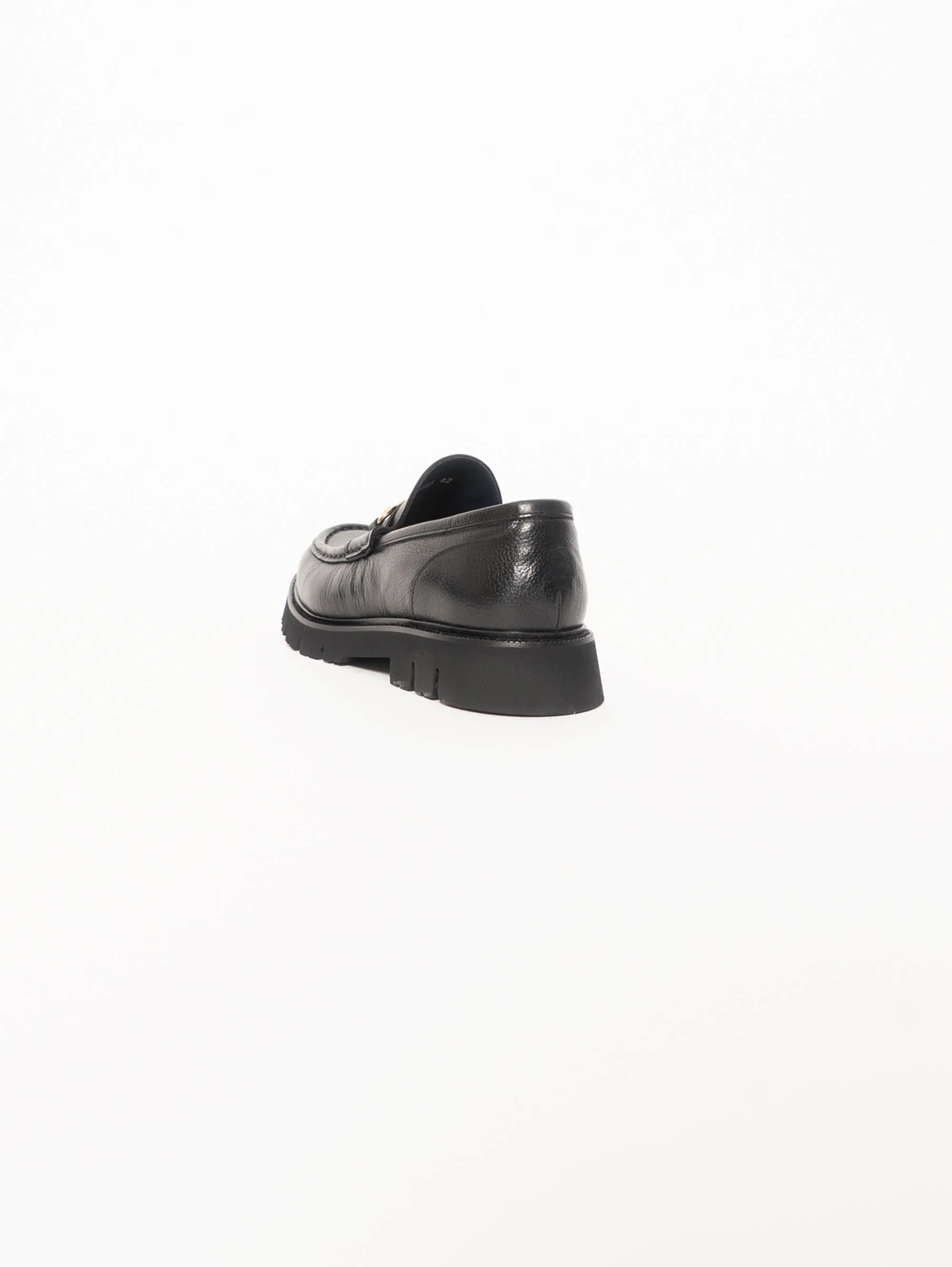 Mocassino in Pelle Martellata - Nero