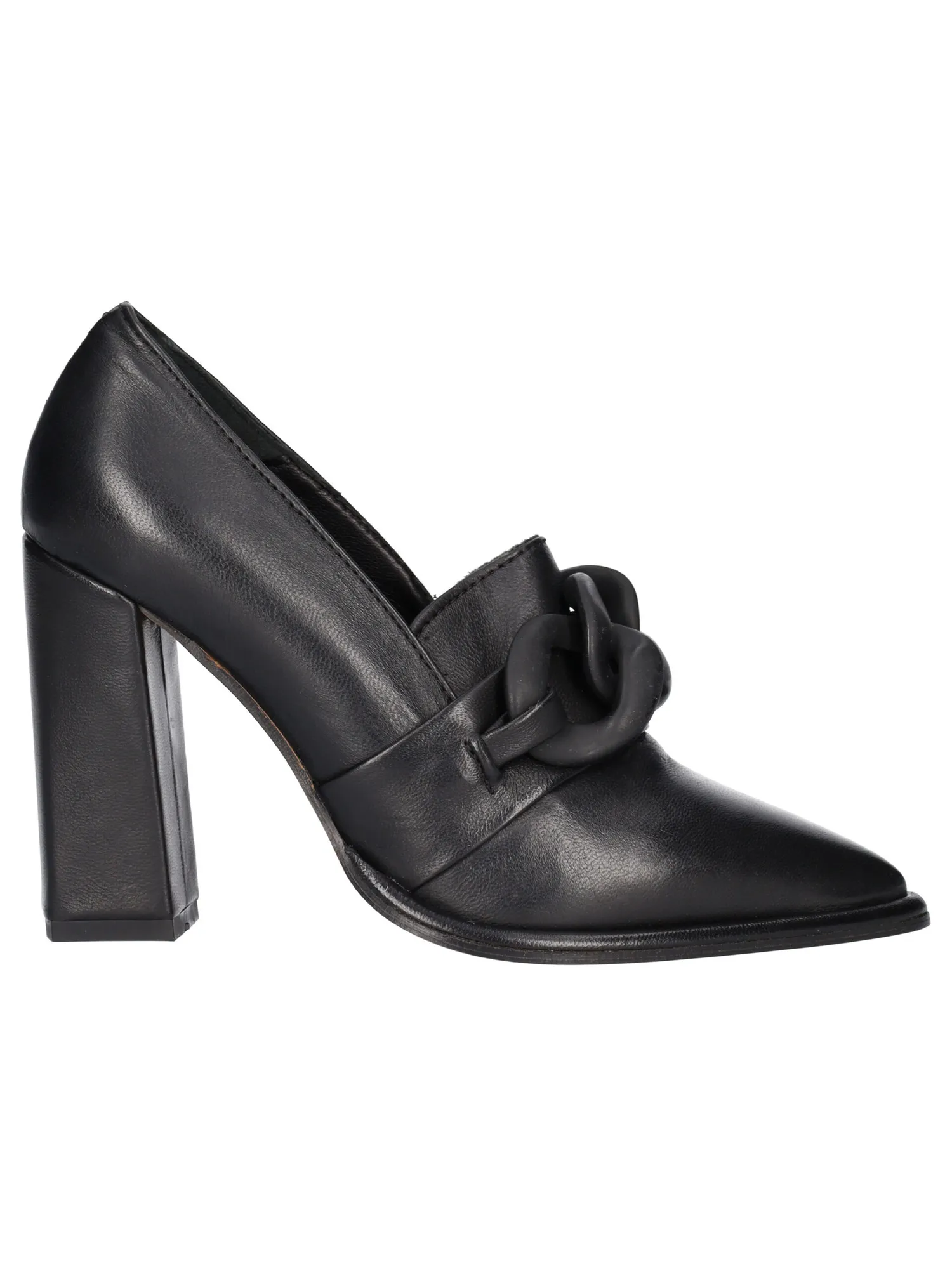 Mocassino tacco largo Liviana da donna nero
