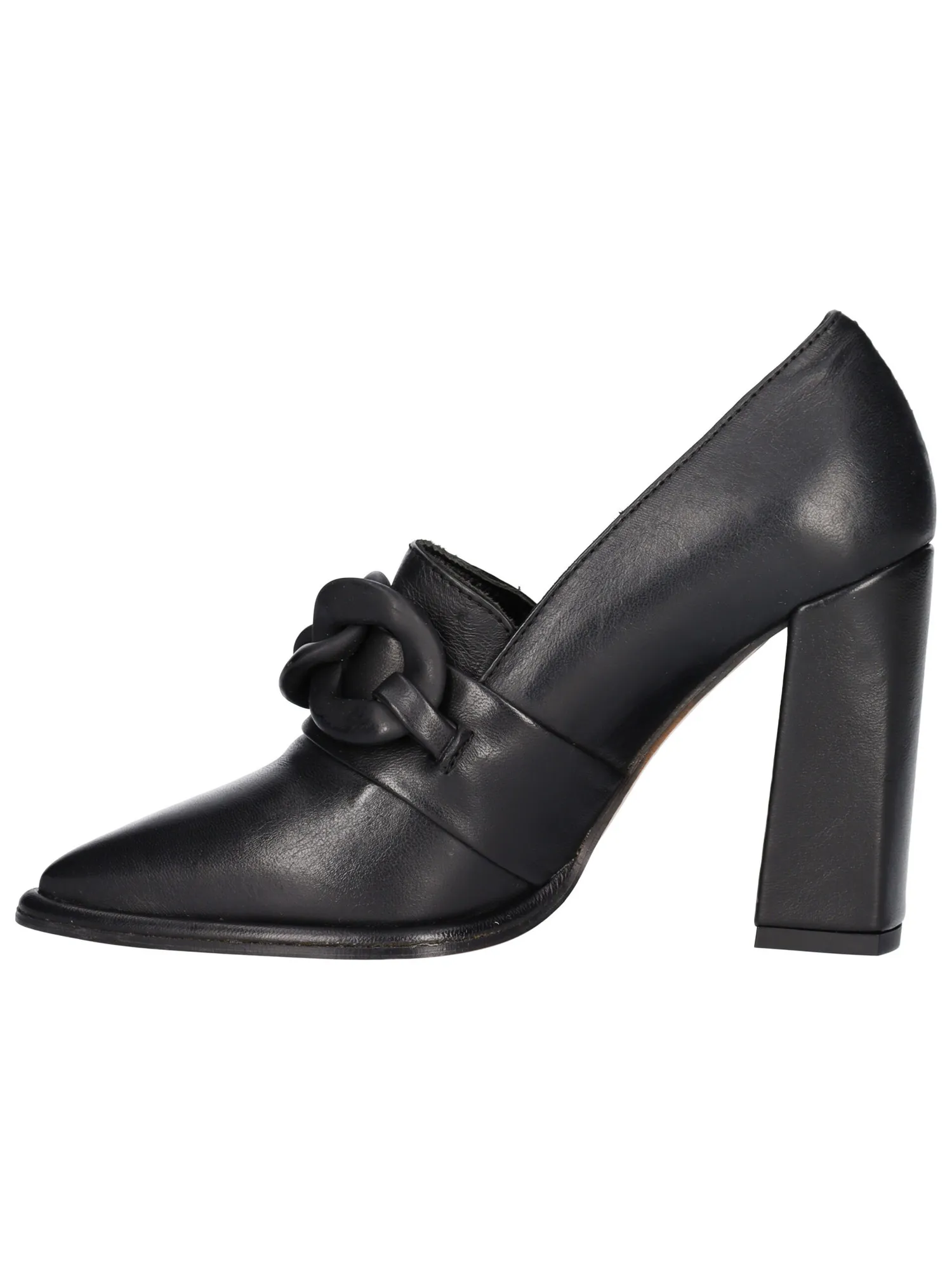 Mocassino tacco largo Liviana da donna nero