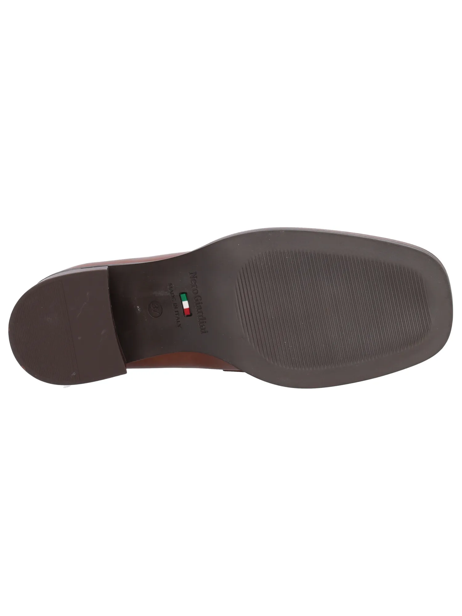 Mocassino tacco largo Nero Giardini da donna cuoio
