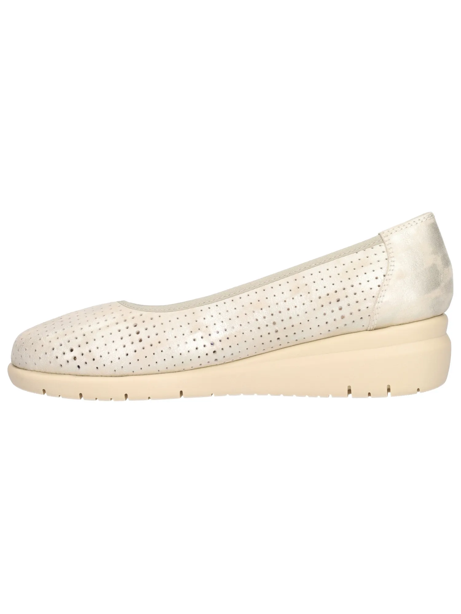 Mocassino zeppa bassa Melluso da donna beige