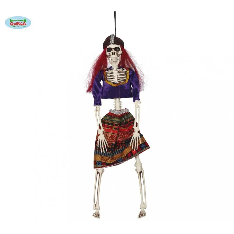 MOSTRO PENDENTE 40CM SCHELETRO CHIROMANTE ADDOBBI SCHERZOSI PER SALE FESTE VETRINE CASA E SCENE HORROR HALLOWEEN