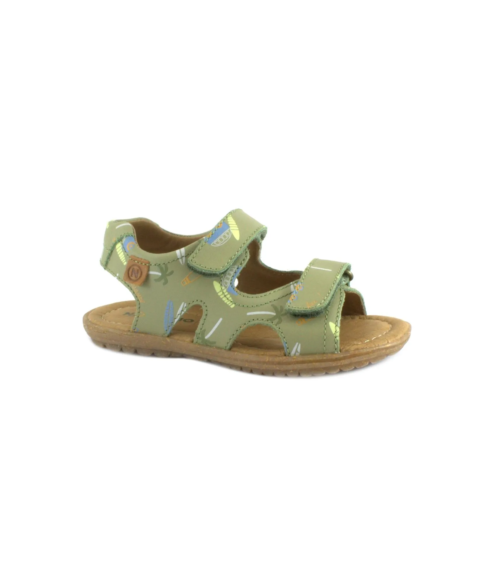 NATURINO SKY 502430 30/32 stone verde scarpe sandalo bambino pelle strappi