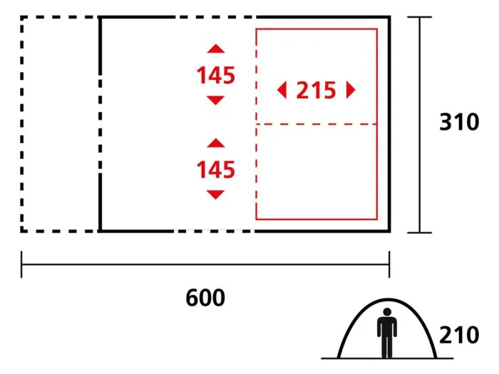 Obelink Manitoba 4 tenda a tunnel