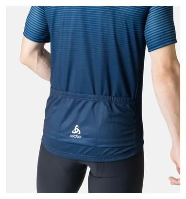 Odlo Essential Short Sleeve Zip Jersey Turquoise / Blue