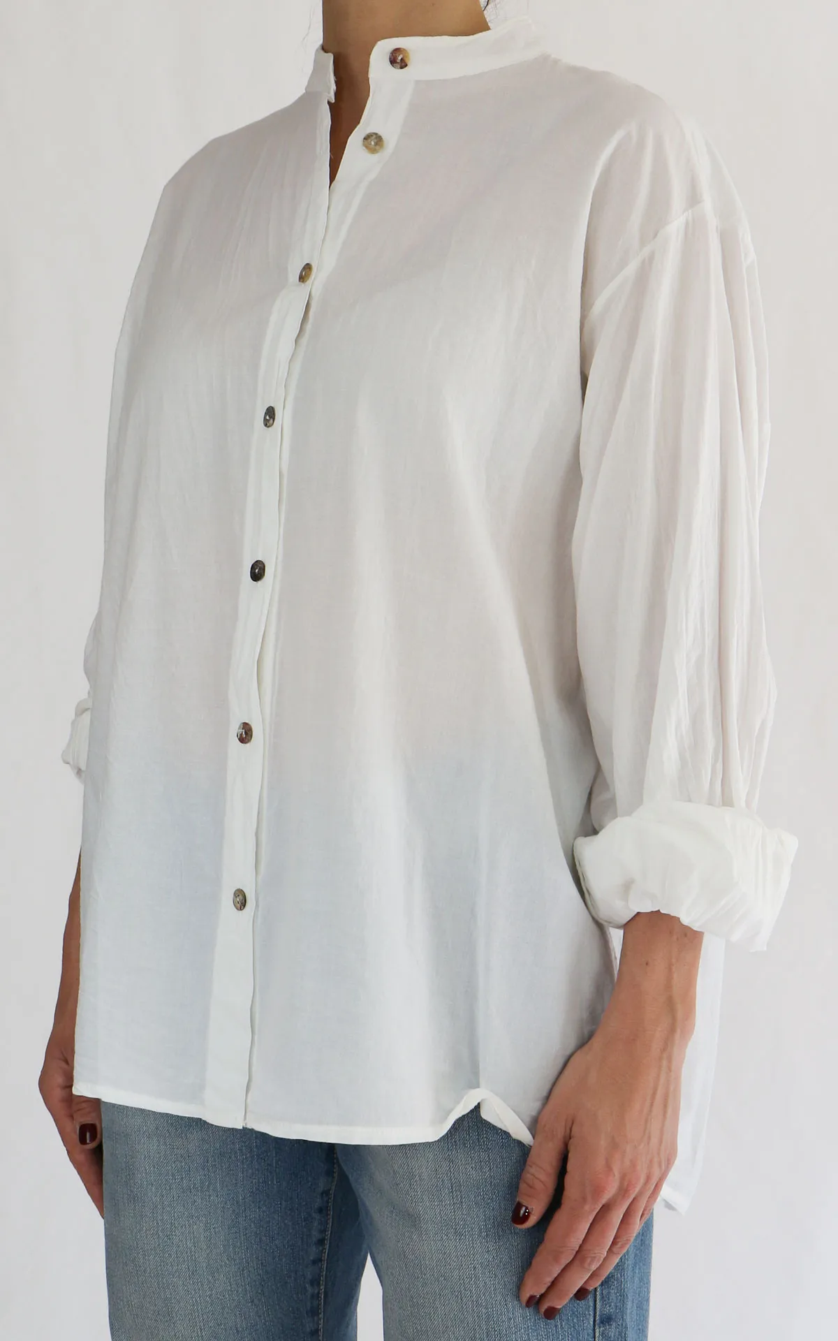 Off-on – Camicia mussola coreana – Latte