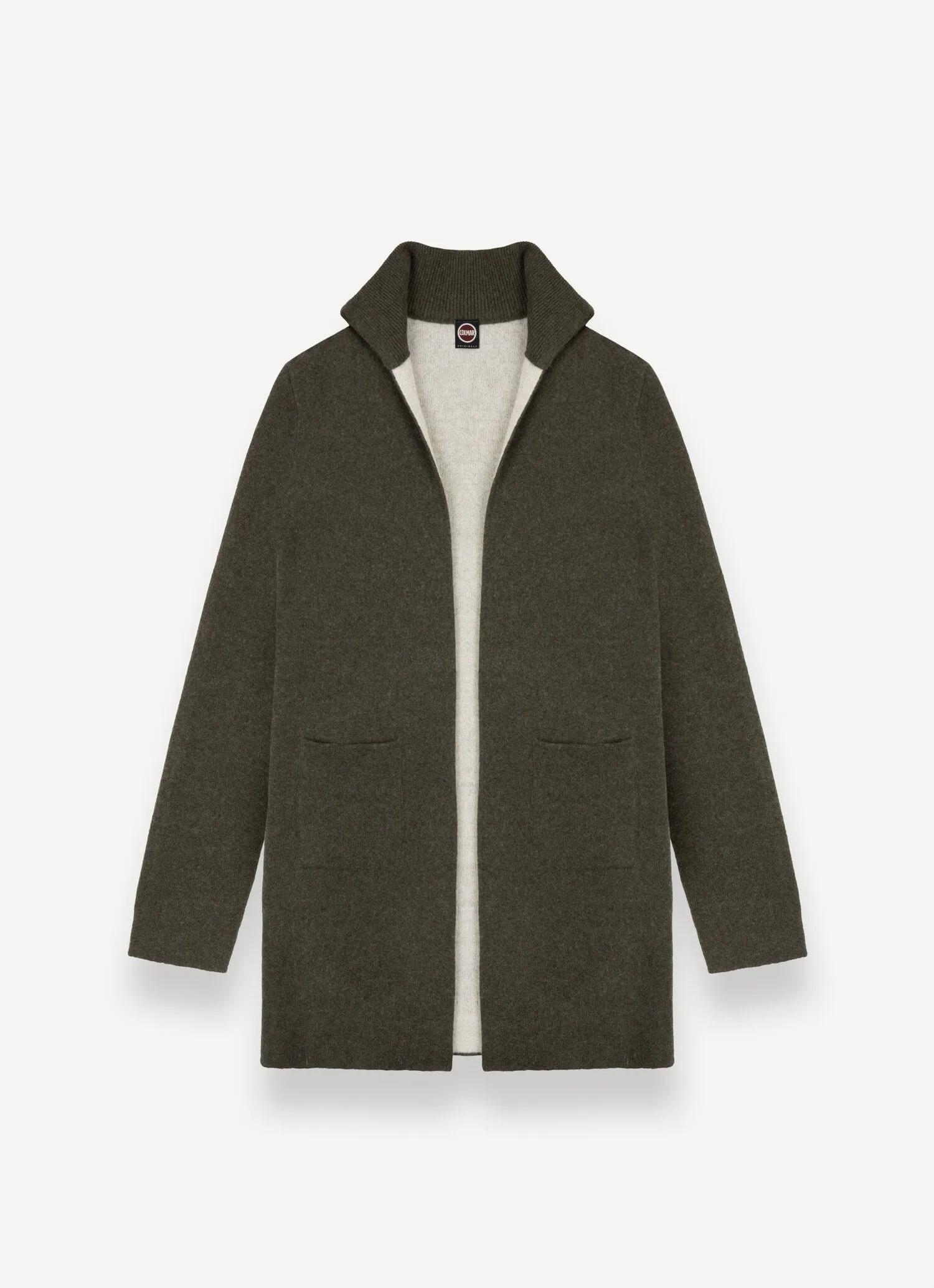 Open wool baize cardigan