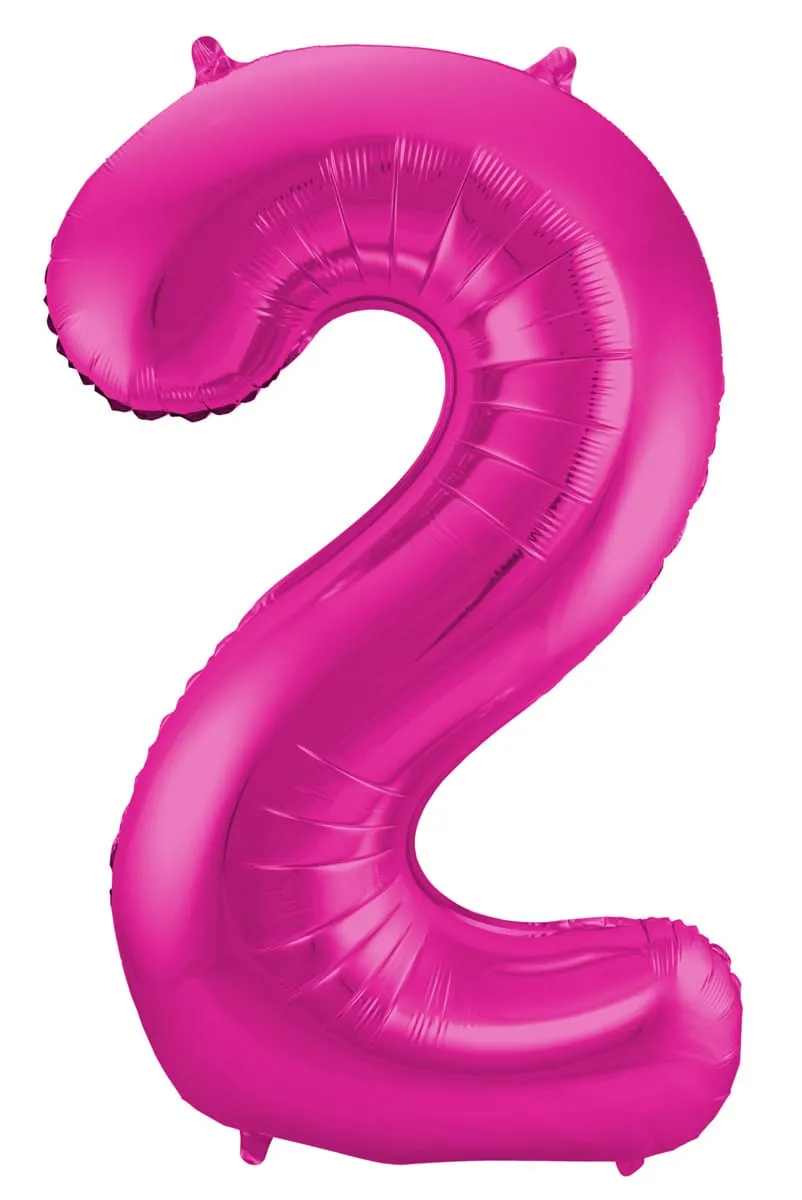 Palloncino stagnola numero 2 rosa
