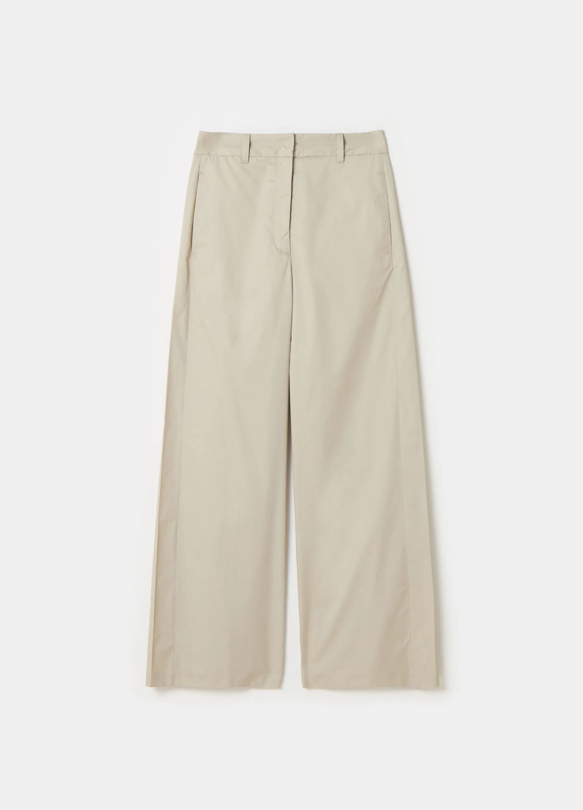 Pantalone straight fit in satin