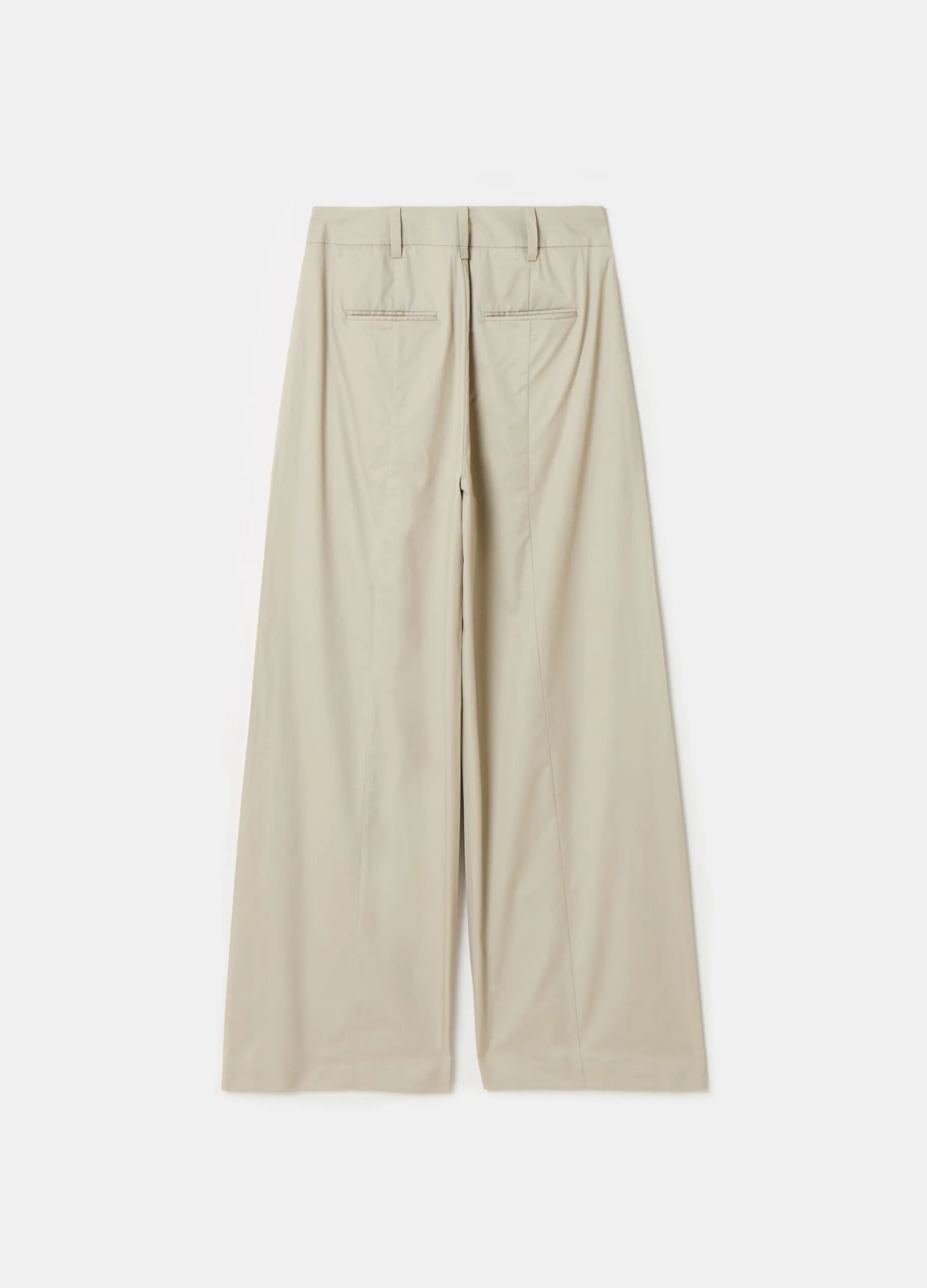 Pantalone straight fit in satin