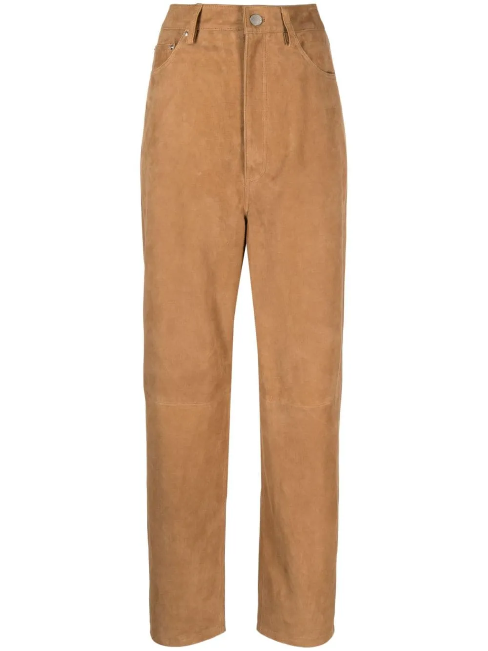 Pantaloni ampi con cuciture in marrone - uomo