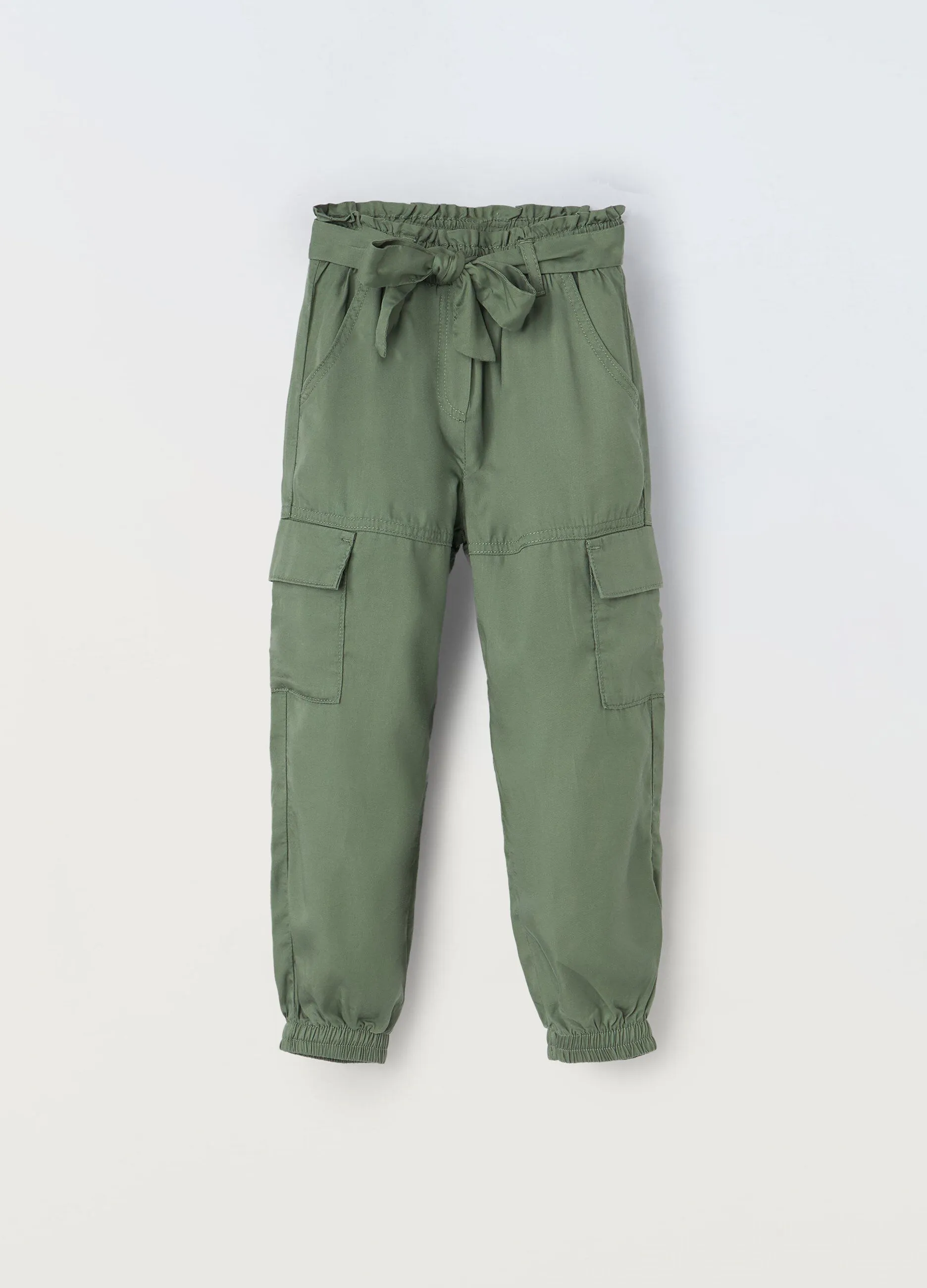 Pantaloni cago in pura lyocell bambina