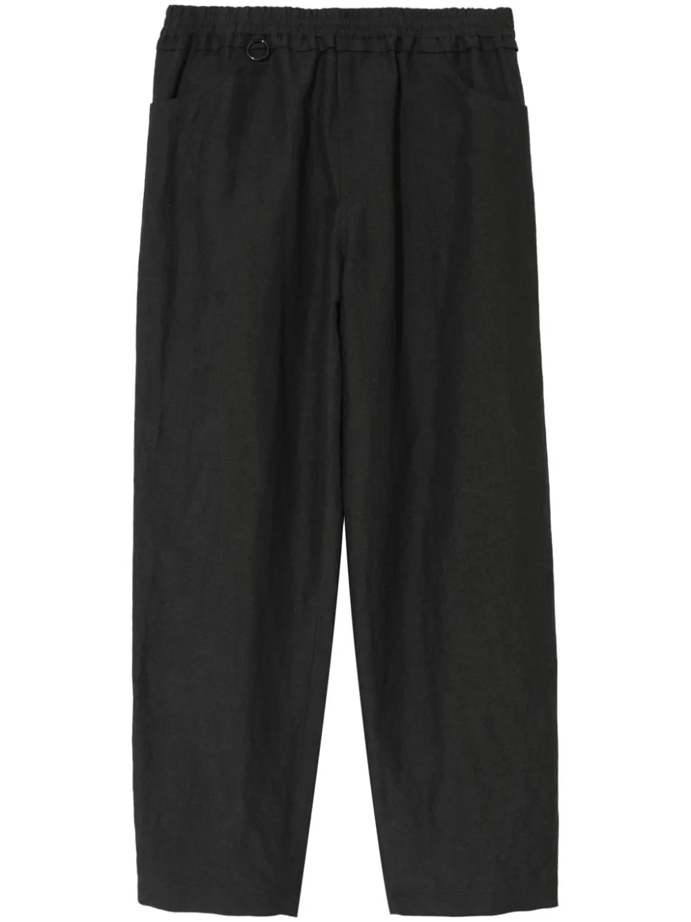 Pantaloni con vita elasticizzata in nero - uomo