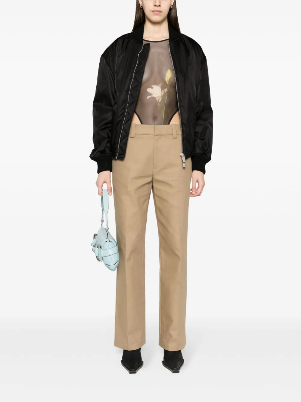 Pantaloni dritti  in beige - donna