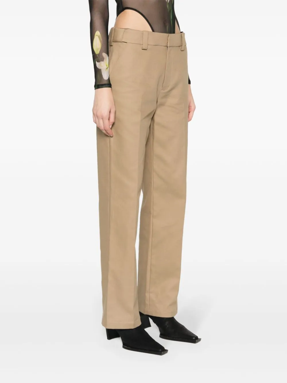 Pantaloni dritti  in beige - donna