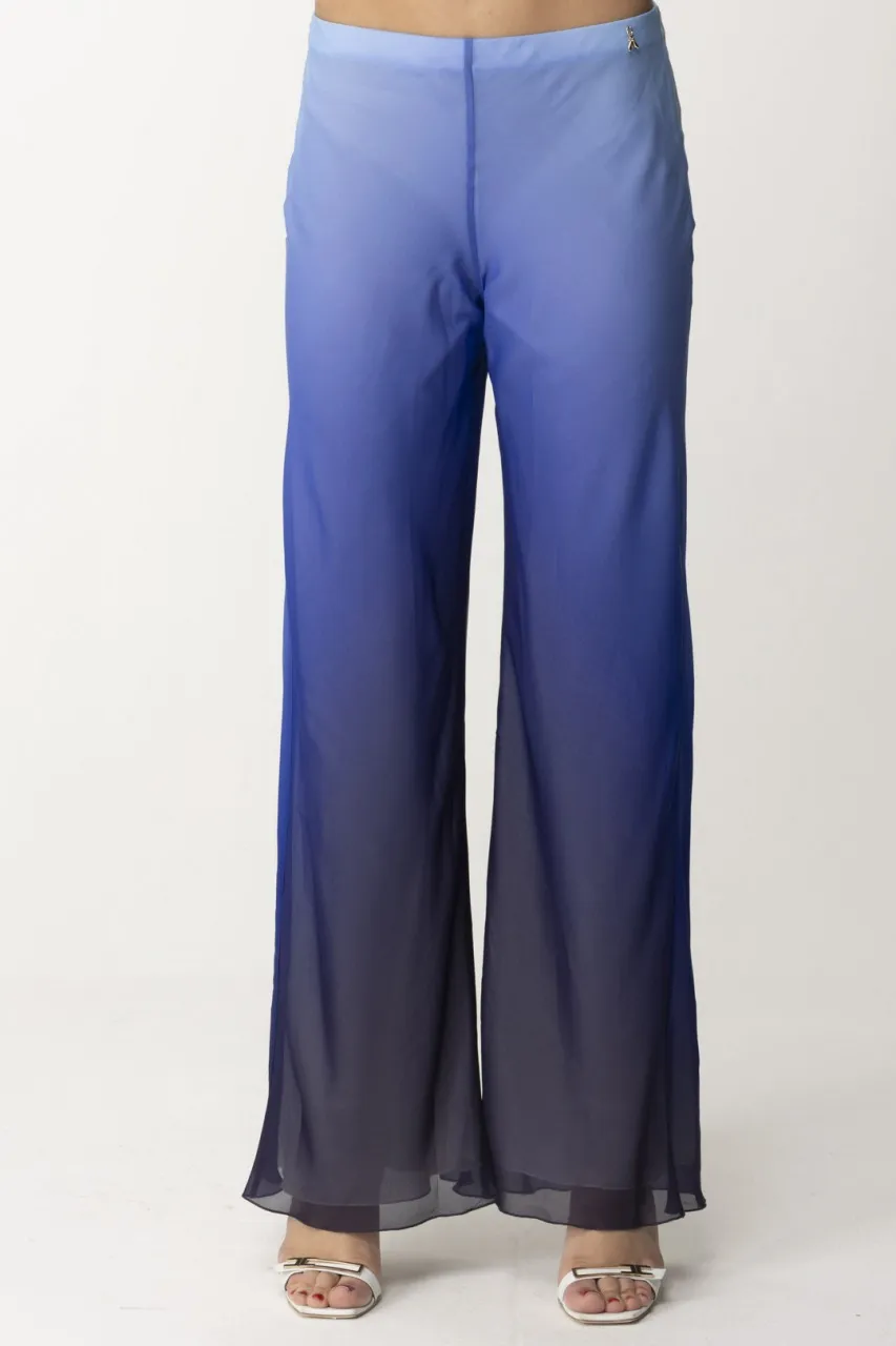 Pantaloni in chiffon con stampa degradè WavePrintDegrad