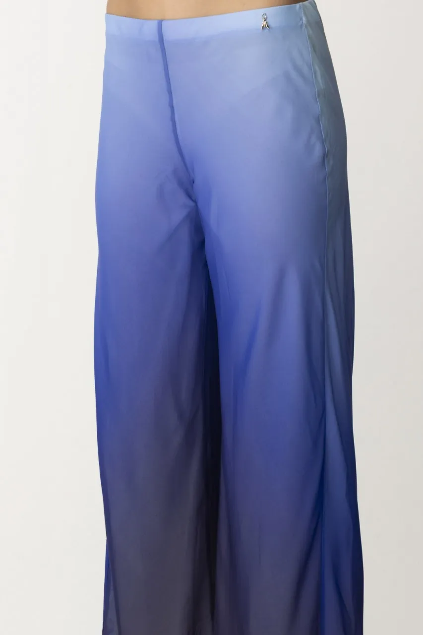 Pantaloni in chiffon con stampa degradè WavePrintDegrad