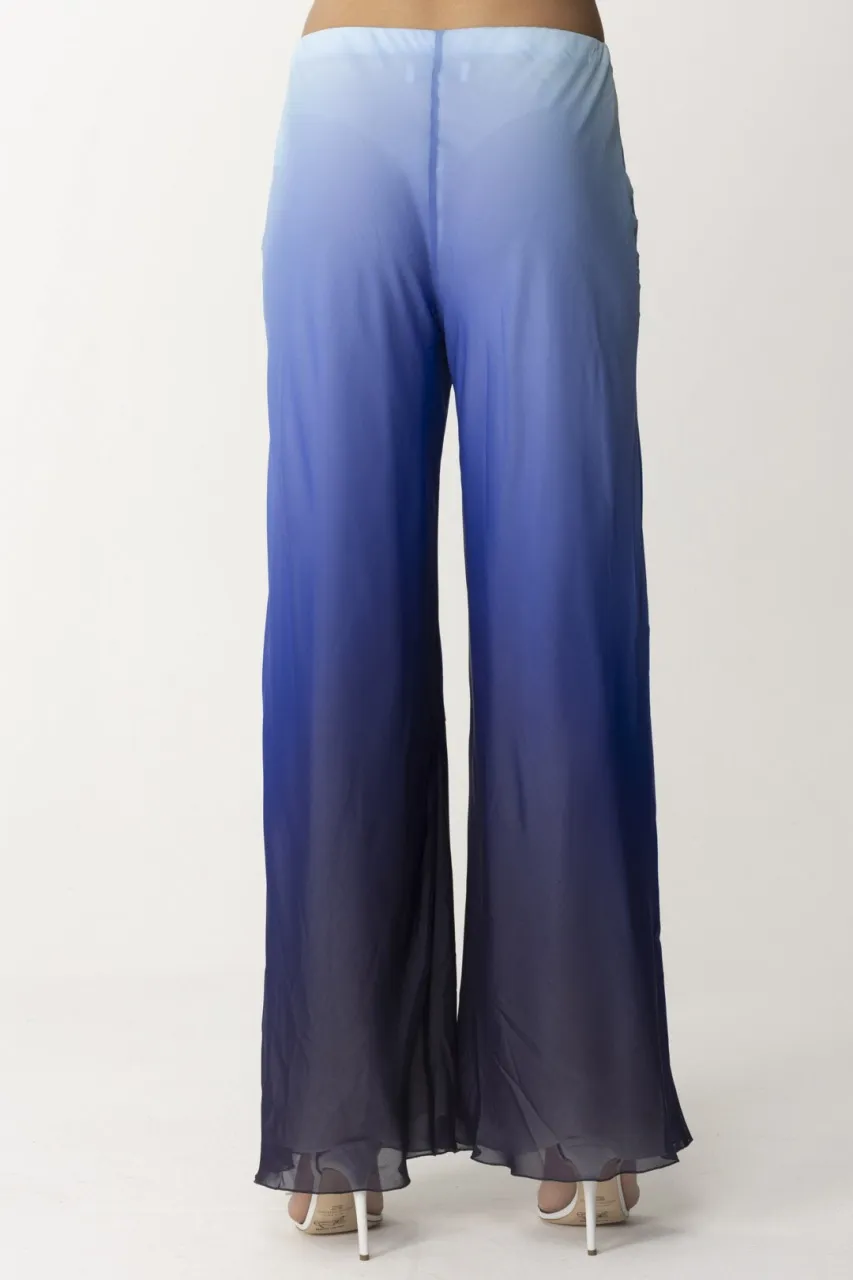 Pantaloni in chiffon con stampa degradè WavePrintDegrad