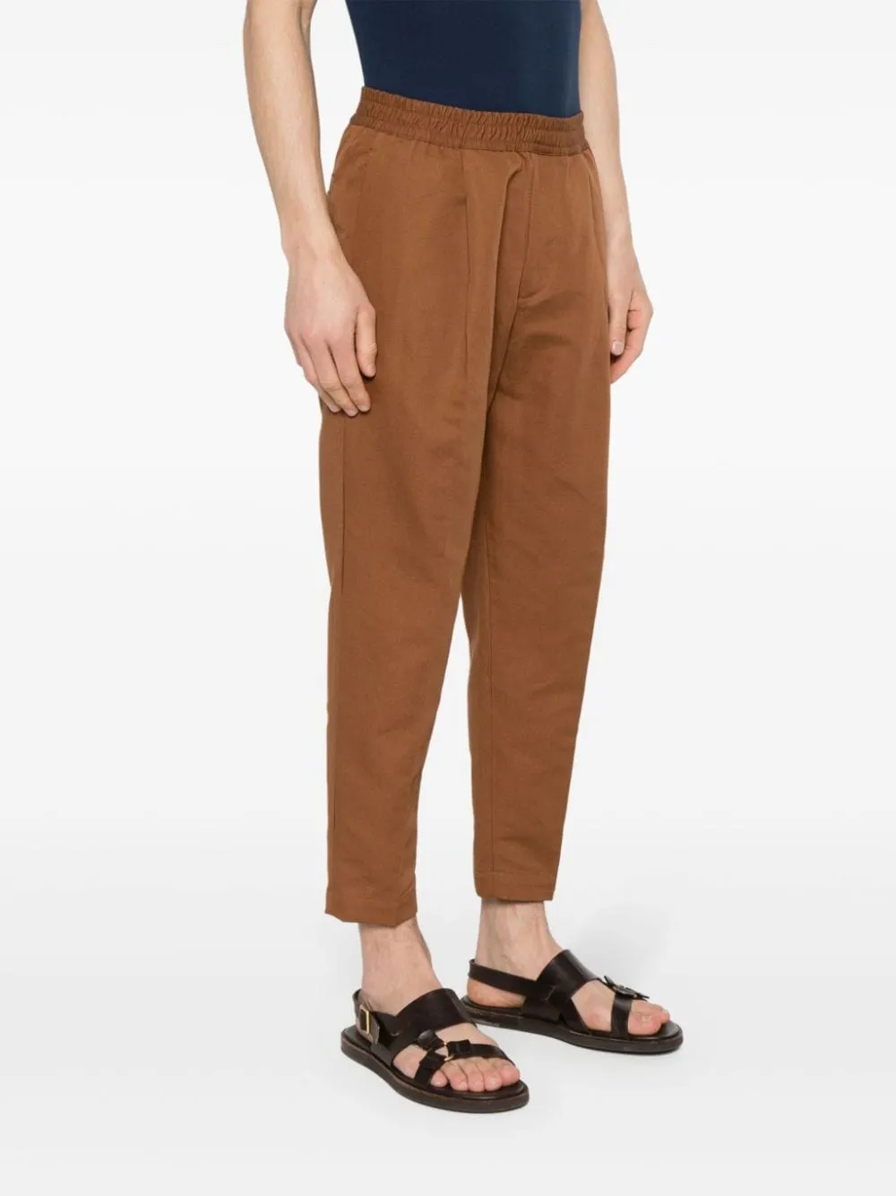 Pantaloni Savoys affusolati in marrone - uomo