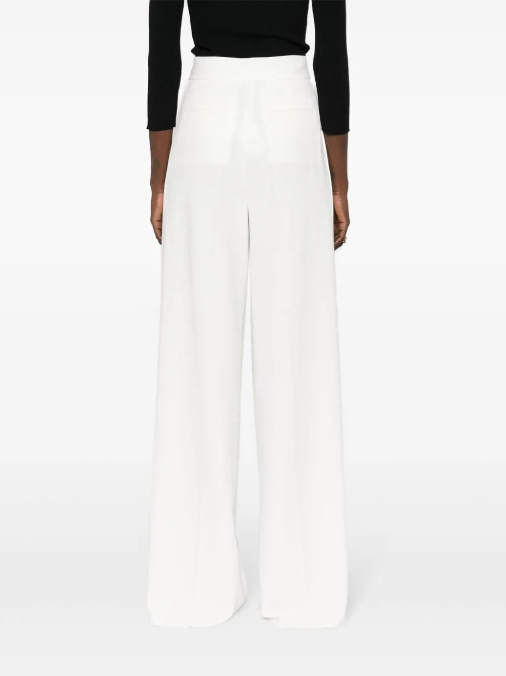 Pantaloni smoking ercole in bianco - donna