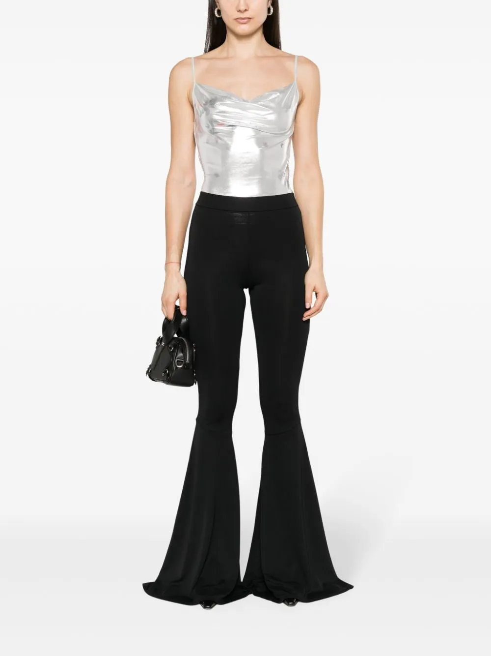 Pantaloni svasati in nero - donna