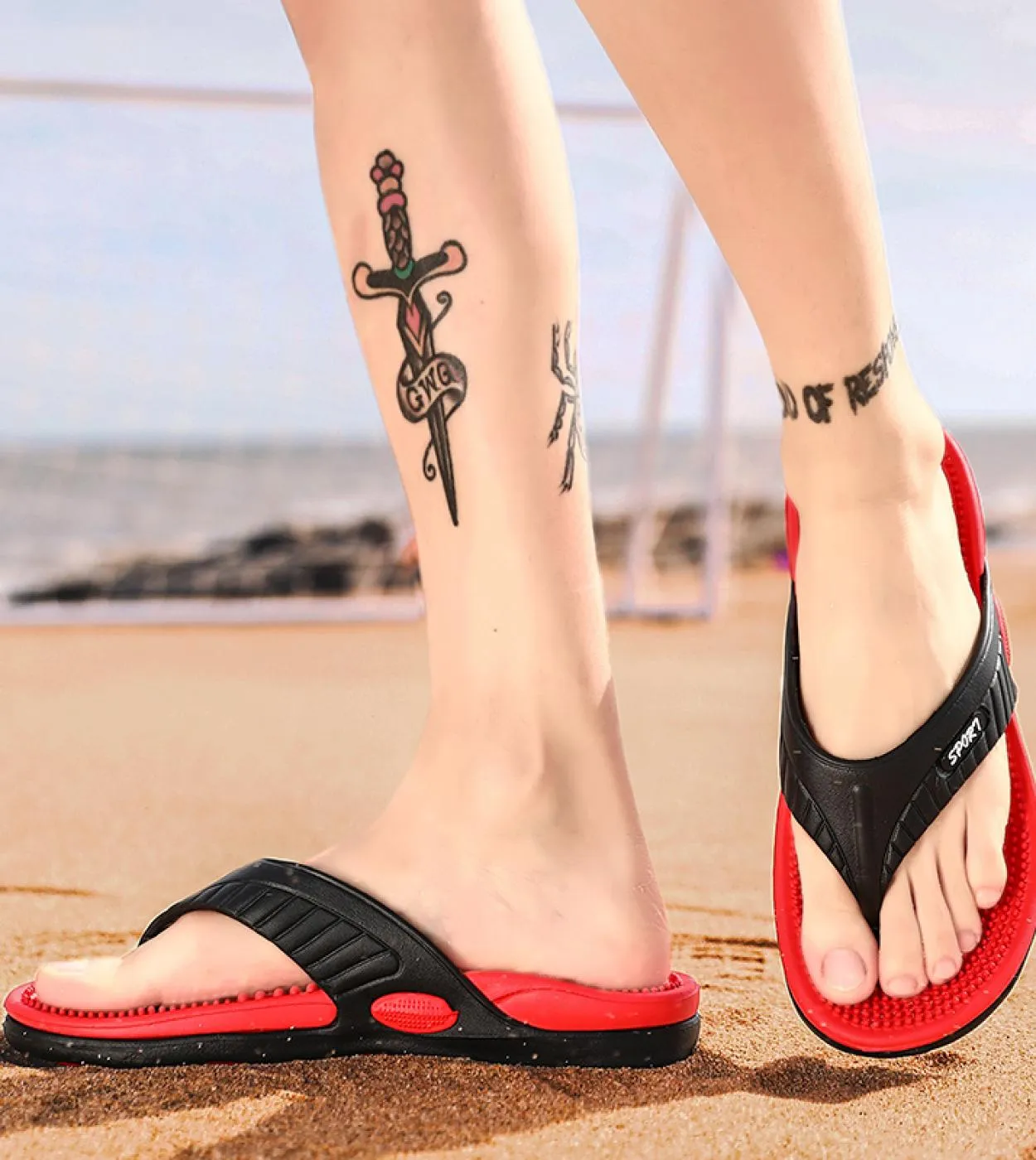 Pantofole Infradito Sandali Uomo Massaggio Infradito Pantofole Scarpe traspiranti da uomo Pantofole da uomo