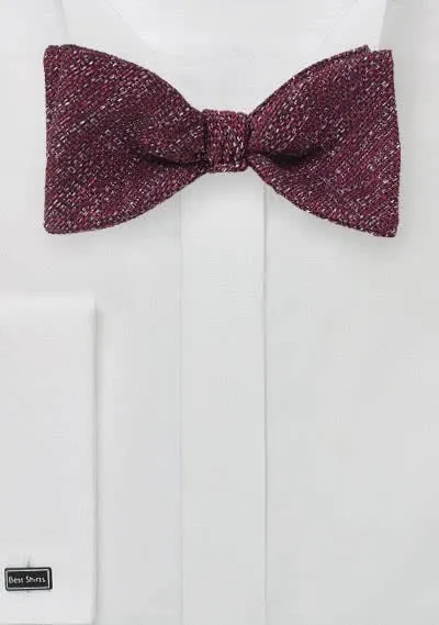 Papillon con lana rosso vino