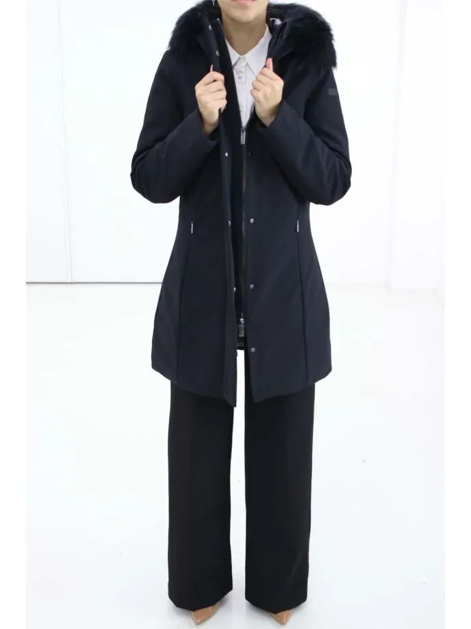 Parka con pelliccia donna winter long fur