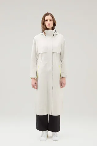 Parka impermeabile in tessuto Light Stretch con cappuccio staccabile                                                            