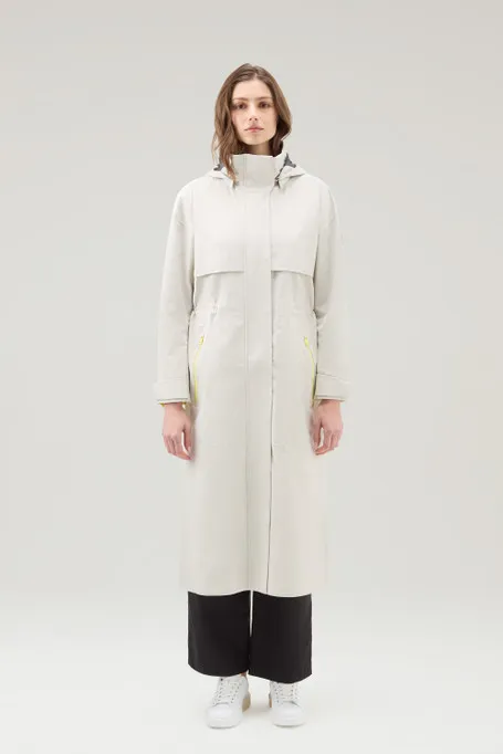 Parka impermeabile in tessuto Light Stretch con cappuccio staccabile                                                            